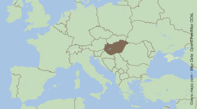 Landkarte Ungarn in Europa