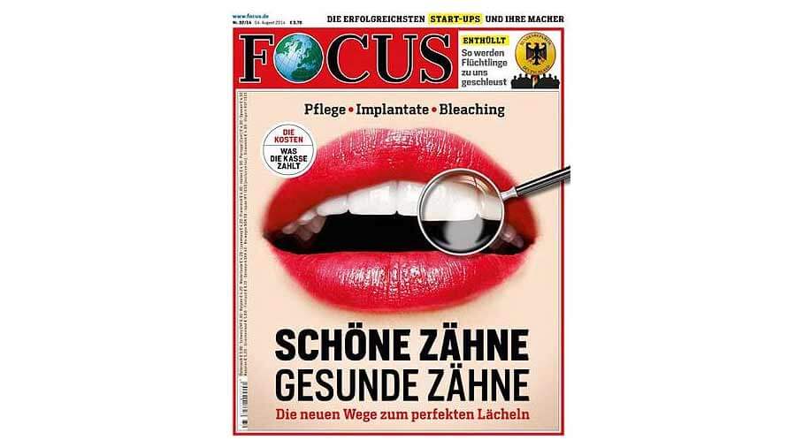 Titelbild Focus 5/2014 "Schöne Zähne, gesunde Zähne"