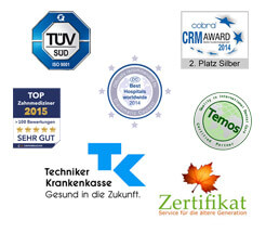 Ausgezeichnet von Temos, TÜV, Techniker Krankenkasse & Co